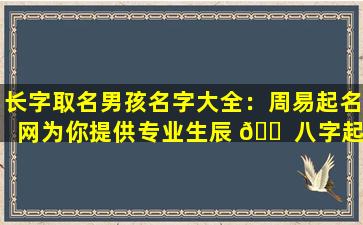 长字取名男孩名字大全：周易起名网为你提供专业生辰 🐠 八字起名服务！